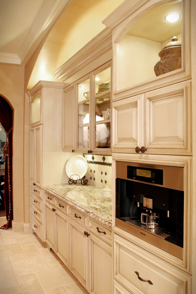 This is an example of a mediterranean kitchen in Cleveland.