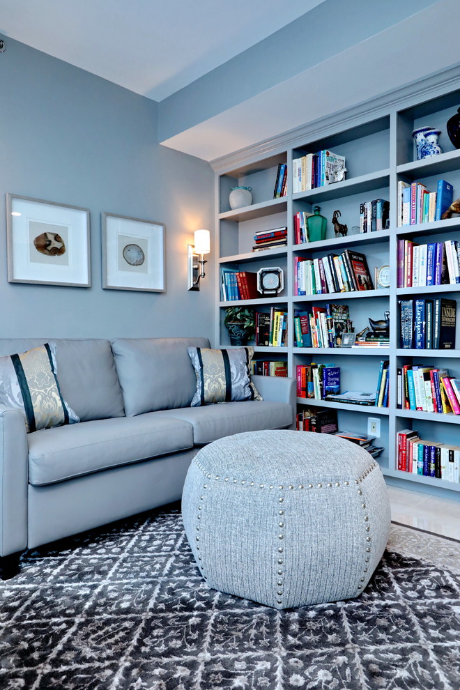Photo of a transitional family room in DC Metro.