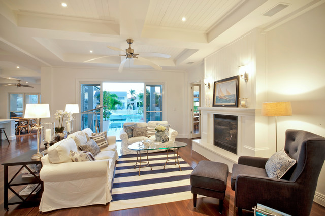 Hamptons Interior bord-de-mer-salon