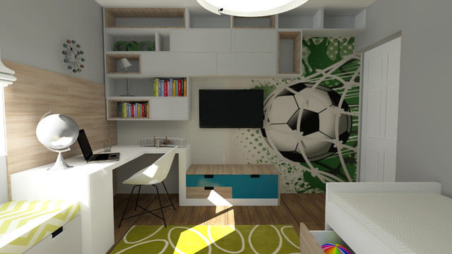 Football Themed Bedroom Contemporary Other By Zaci Studio