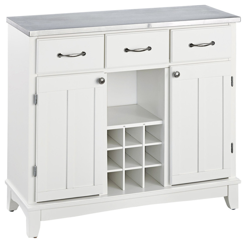 Homestyles Buffet of Buffets Wood Buffet in OffWhite Transitional