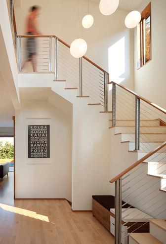 Design ideas for a mid-sized modern staircase in Seattle.