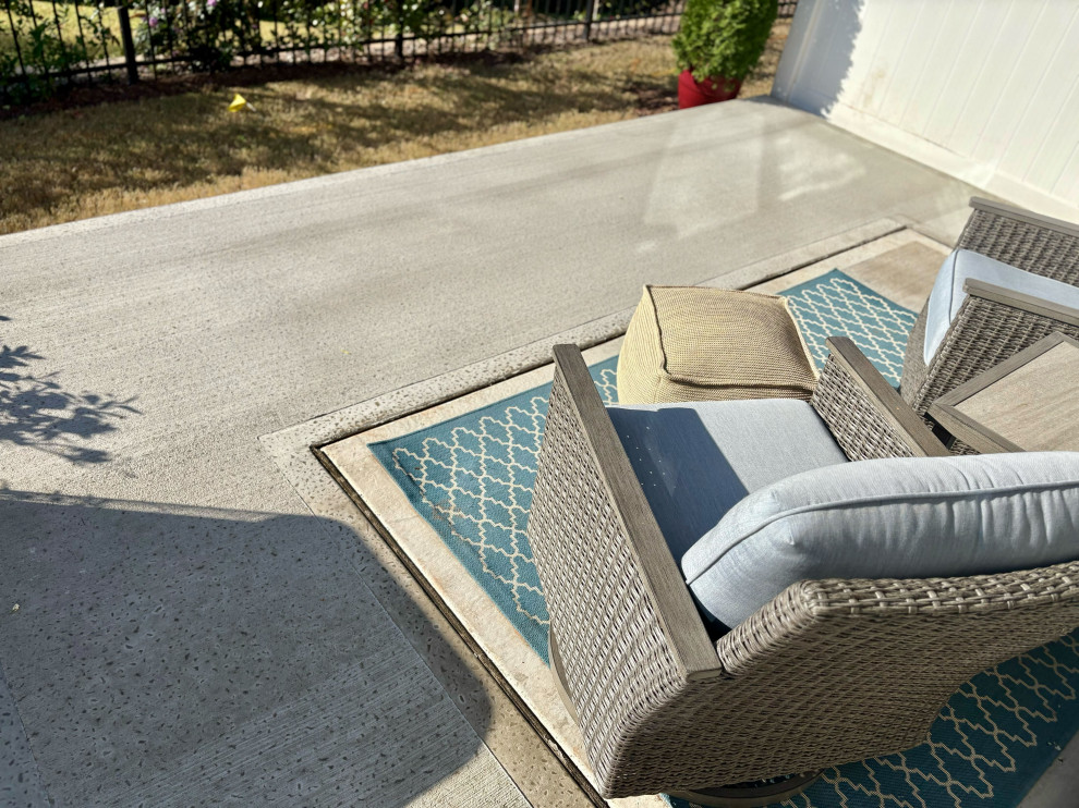 Brushed Finish Concrete Patio