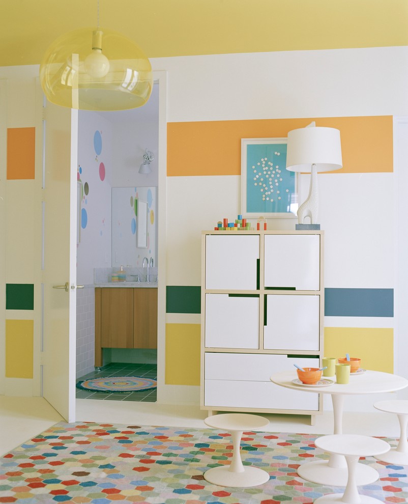 This is an example of a contemporary kids' playroom for kids 4-10 years old and girls in New York.