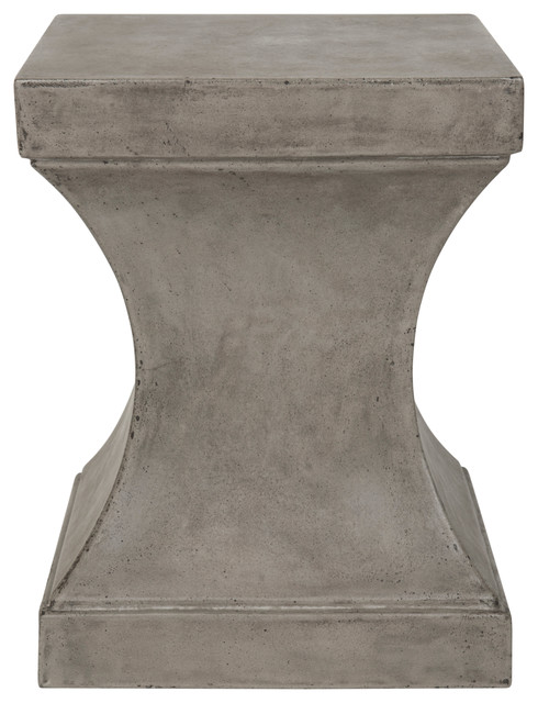 Safavieh Curby Concrete Accent Table - Contemporary - Outdoor Side ...