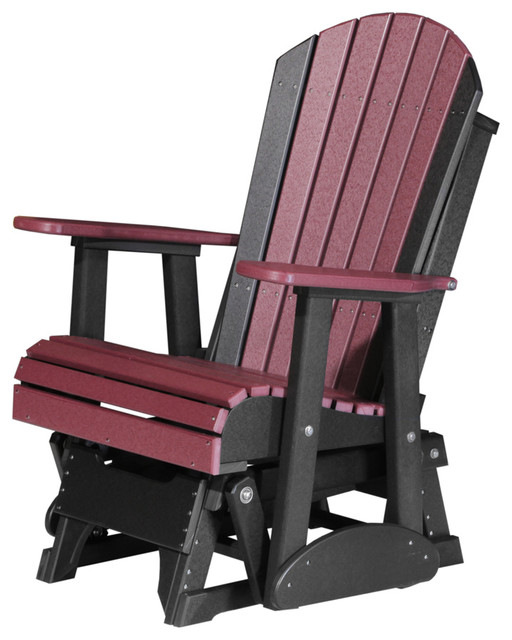 2' Poly Adirondack Outdoor Glider Chair Contemporary