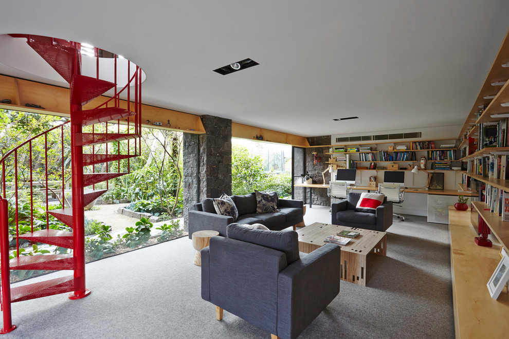 Inspiration for a contemporary dining room in Melbourne.