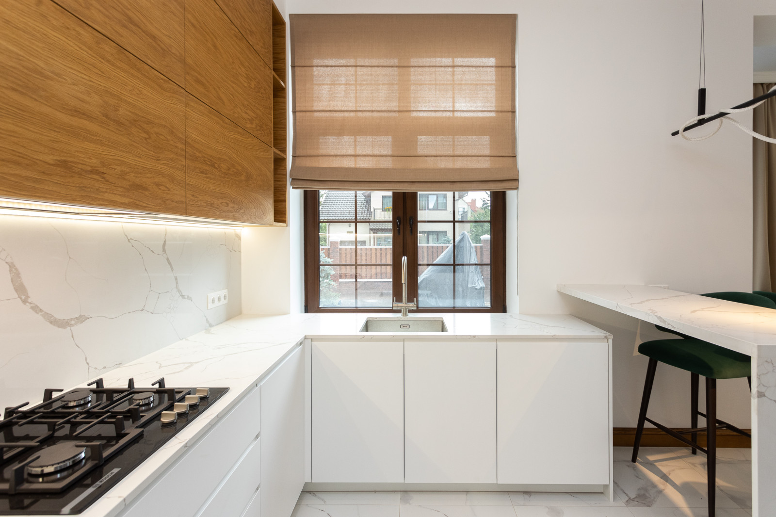 Шпонированная кухня в Зеленоградске