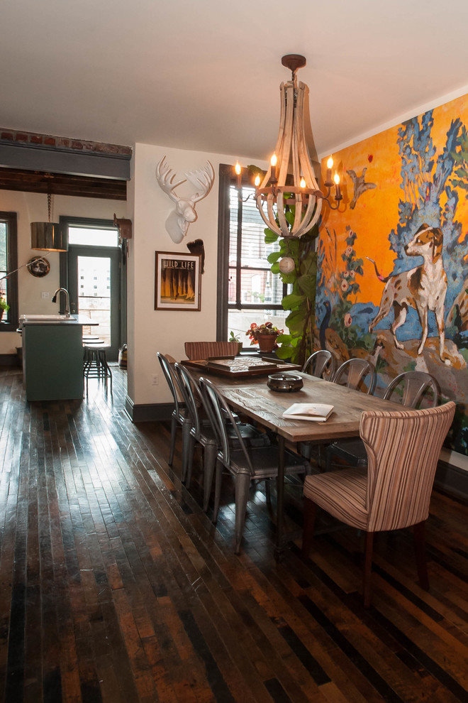 This is an example of an eclectic dining room in Philadelphia.