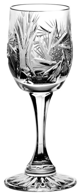 Monika Pinwheel Lead Crystal Liqueur Glasses, Small, Set of 6