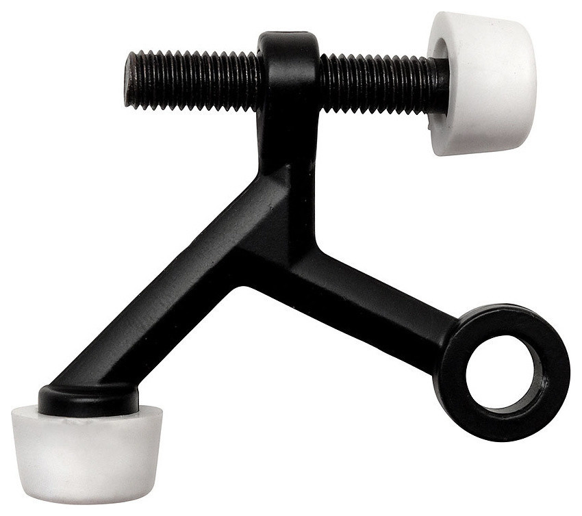 6222 Matte Black Light Duty Hinge Pin Door Stop Transitional Door