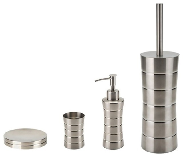 brushed nickel bathroom hardware set