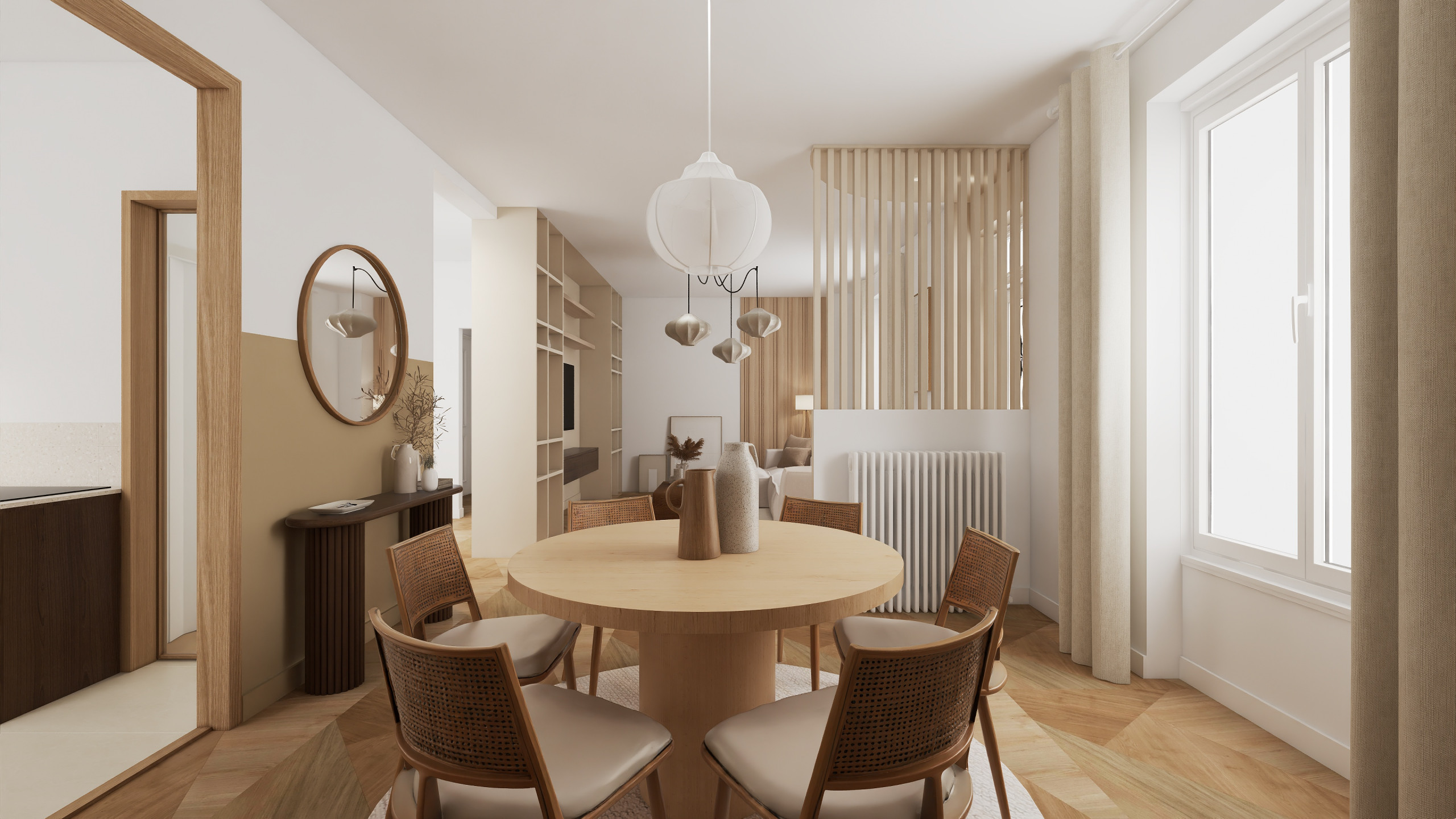 Projet Foch - pièce de vie et cuisine