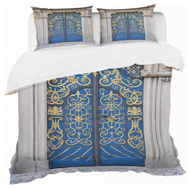 Lavish Old European Door Vintage Vintage Duvet Cover Set