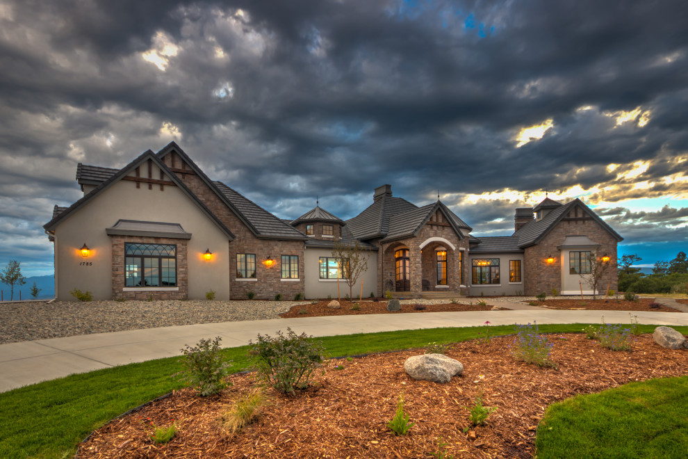 Inspiration for a transitional home design remodel in Denver