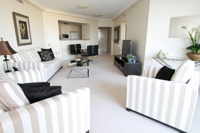 Brisbane Apartment modern-vardagsrum