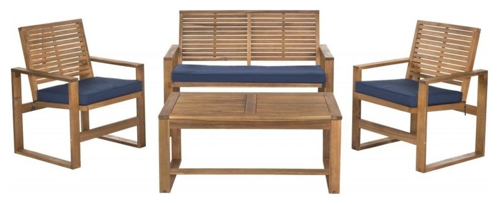 Safavieh Ozark 4-Piece Set - Transitional - Outdoor Lounge ... Safavieh Ozark 4-Piece Set - Transitional - Outdoor Lounge ... on Safavieh Outdoor Living Montez 4 Piece Set id=12199