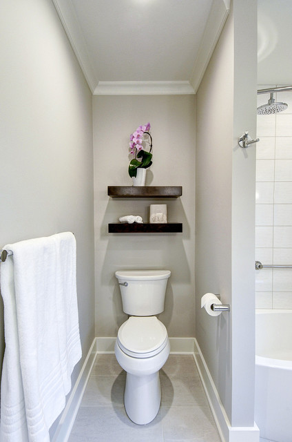 Storage Shelves Above Toilet - Modern - Bathroom - Philadelphia - by CUSTOM  CRAFT - Design Build Remodel | Houzz AU