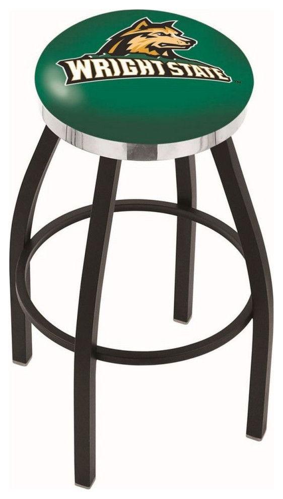 Holland L8B2C Wright State 30" Swivel Bar Stool Black/Chrome