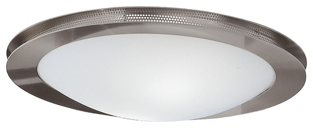Eglo 2x60w Ceiling Light W/ Matte Nickel Finish & Satin Glass - 82691A