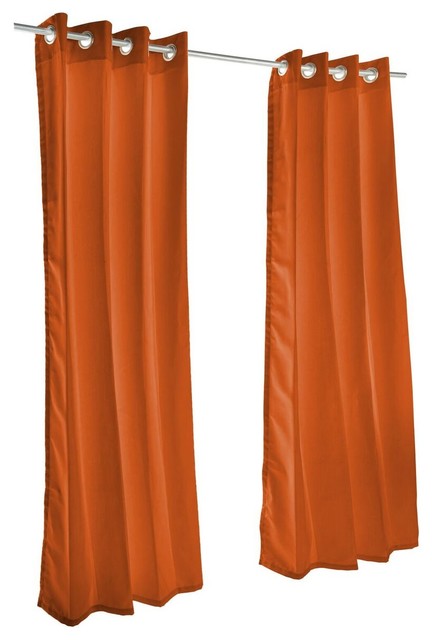 Canvas Rust Sunbrella Outdoor Curtain With Grommets 84 Hx50 W