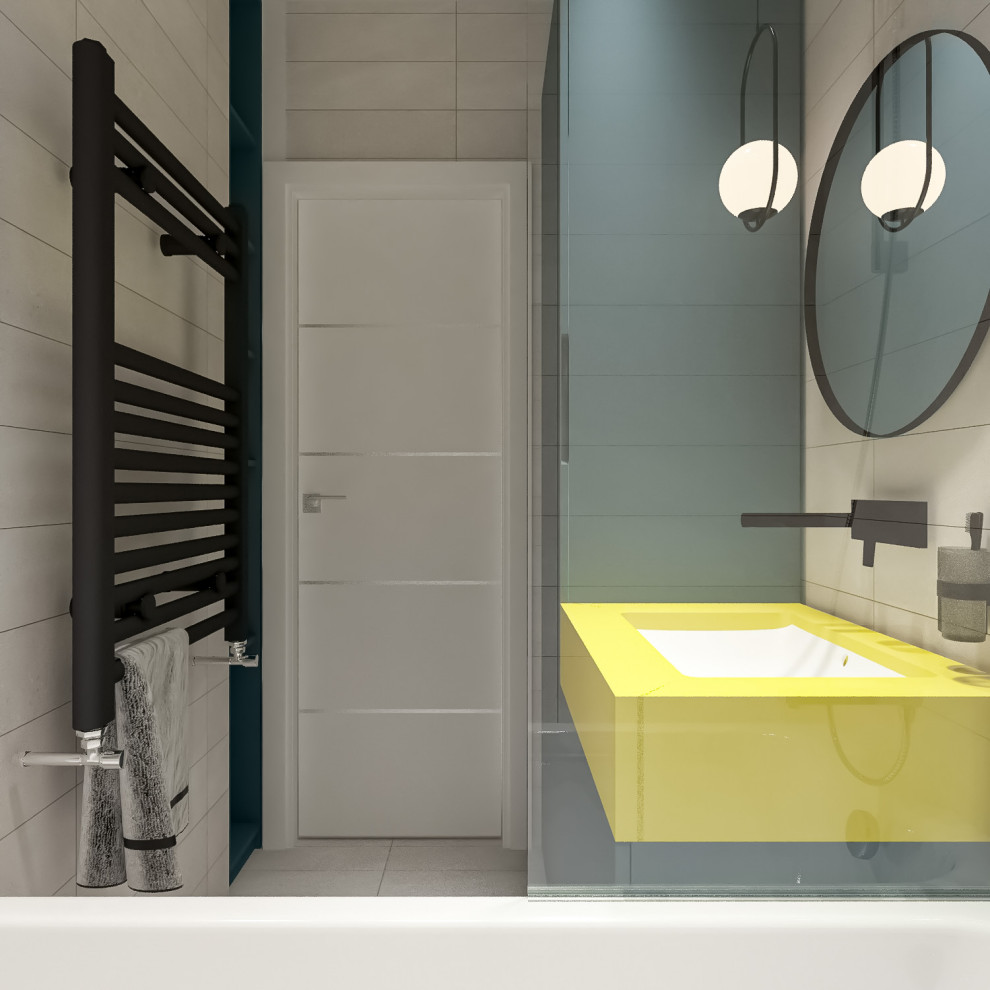 2020. 05. 02. Проект дизайна интерьера квартиры (ванная комната и санузел)