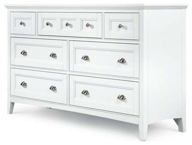 Beaumont Lane 7 Drawer Double Dresser in Painted White