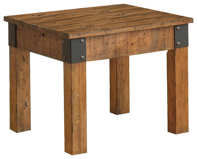 Coaster Distressed Country Wagon End Table