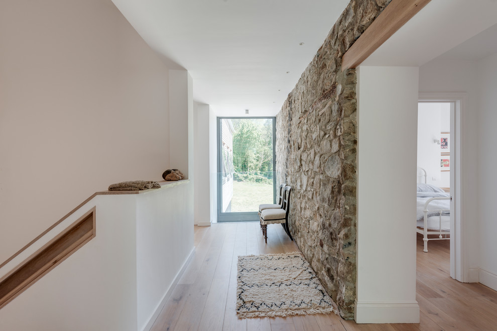 This is an example of a contemporary hallway in Devon.