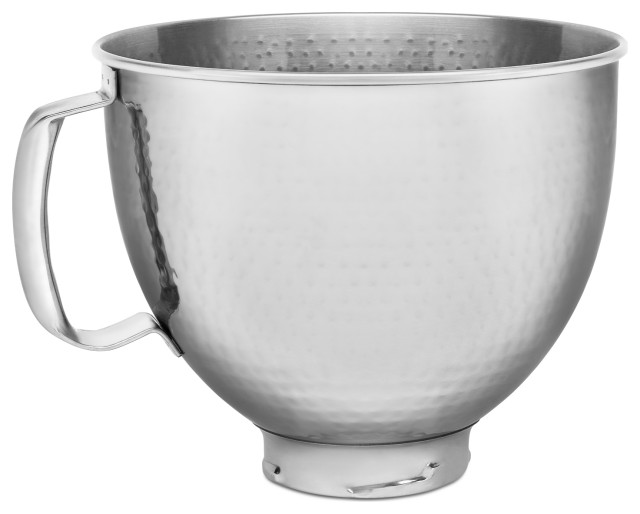KitchenAid Hammered Stainless Steel 5 Quart Mixer Bowl Transitional