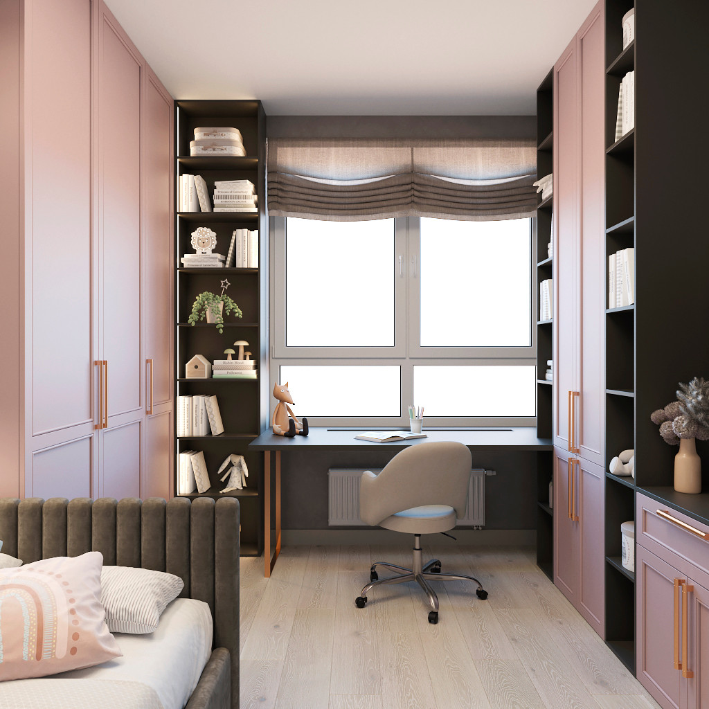 Проект детской комнаты для девочки