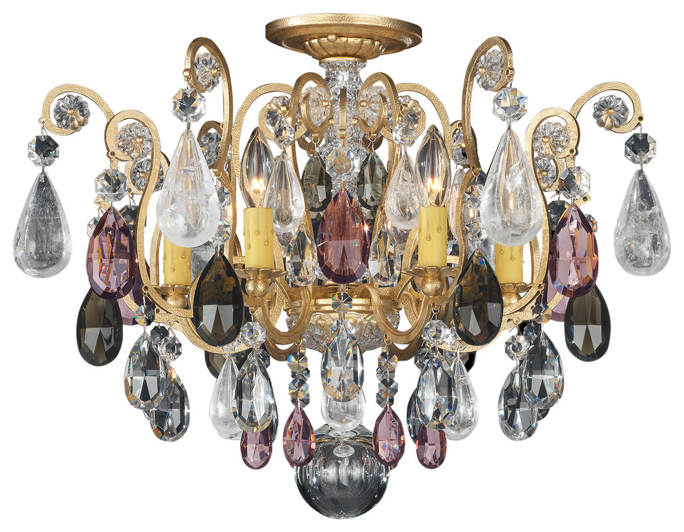 Renaissance Rock Crystal 6-Light, Heirloom Gold
