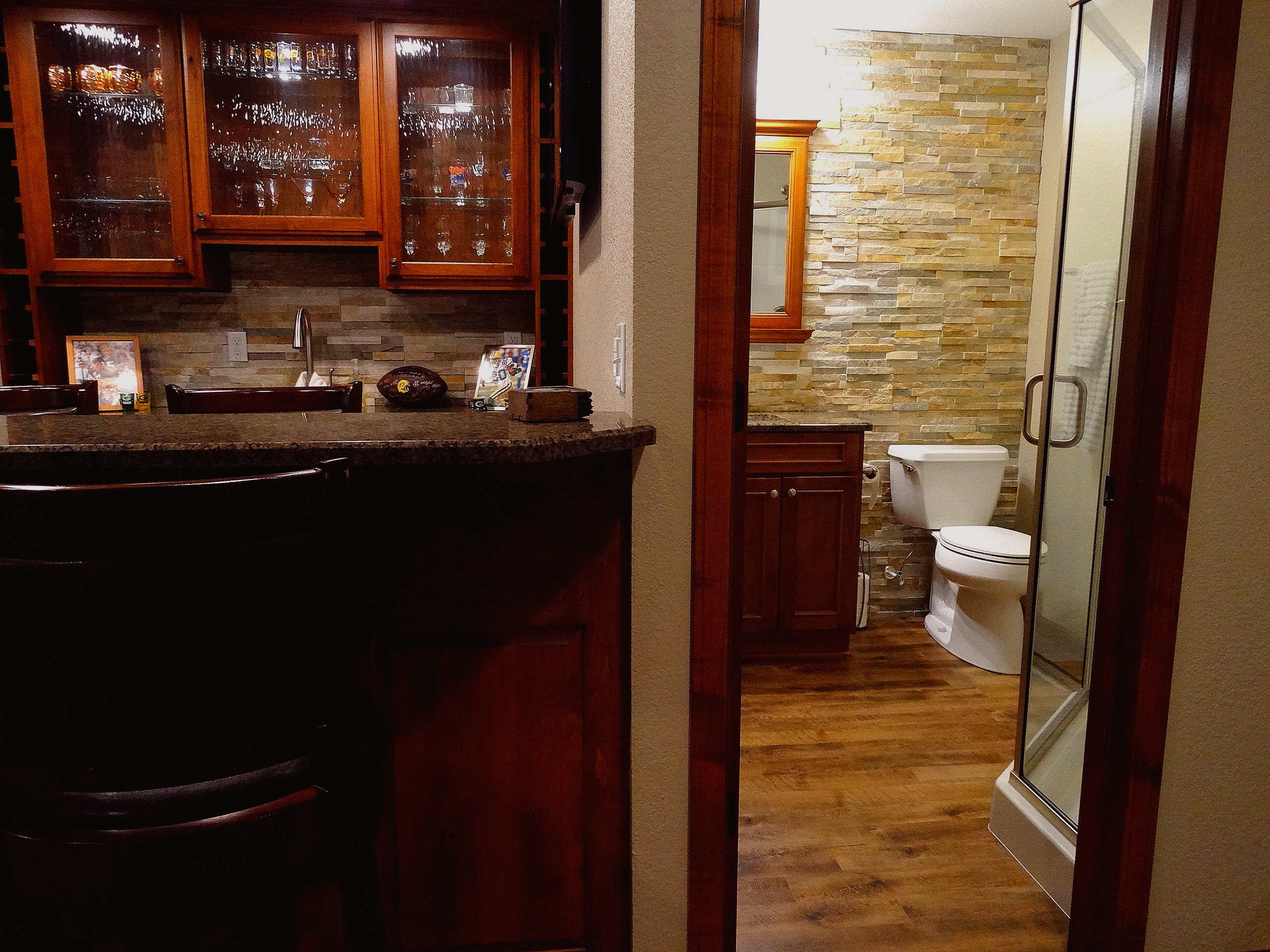 Finished Lower Level in West Bend, WI.