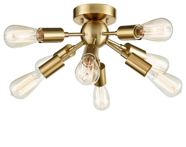 modern brass flush mount