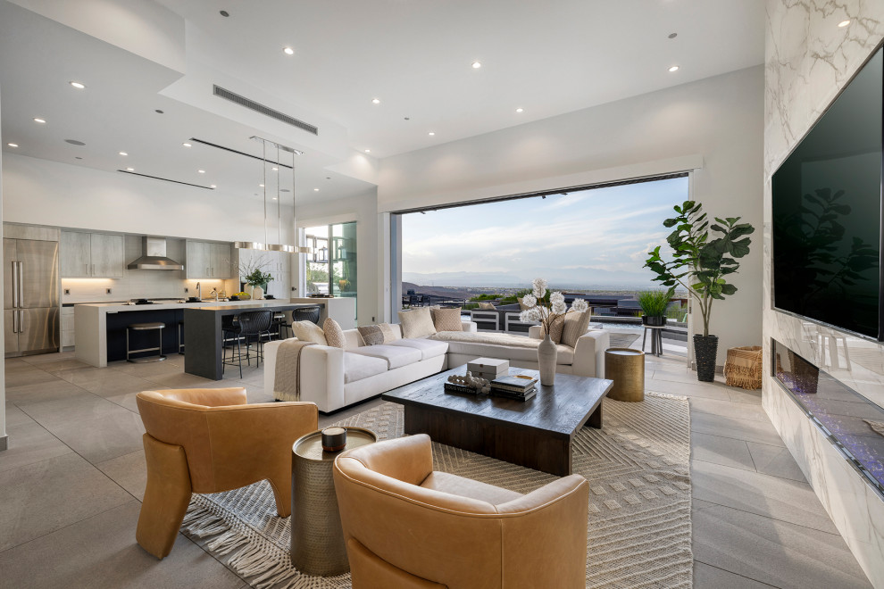 This is an example of a modern living room in Las Vegas.
