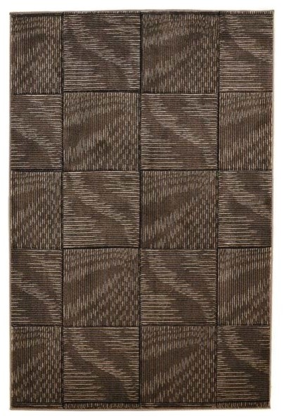 Linon Milan Black Contemporary Rug 2 X3