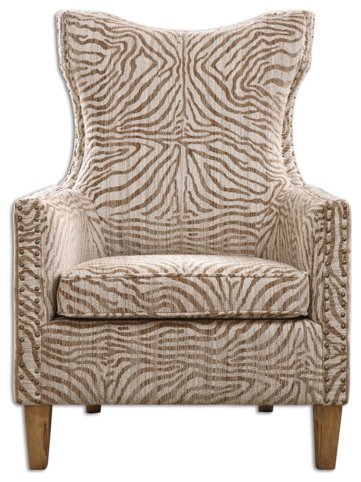 Uttermost Kiango Animal Pattern Armchair