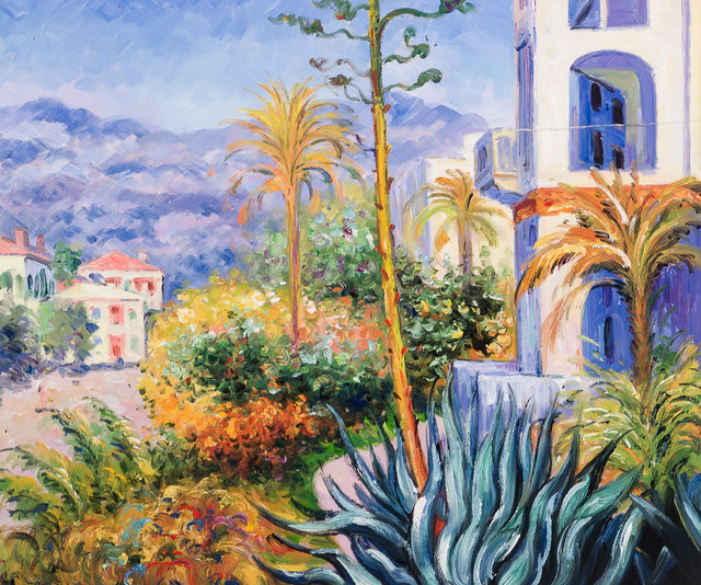 overstockArt Bordighera by Monet with Athenian Gold King Frame