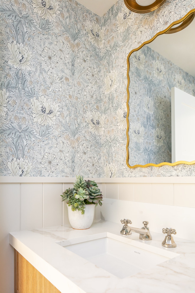 Port Streets I - Beach Style - Powder Room - Orange County - by Alicia ...