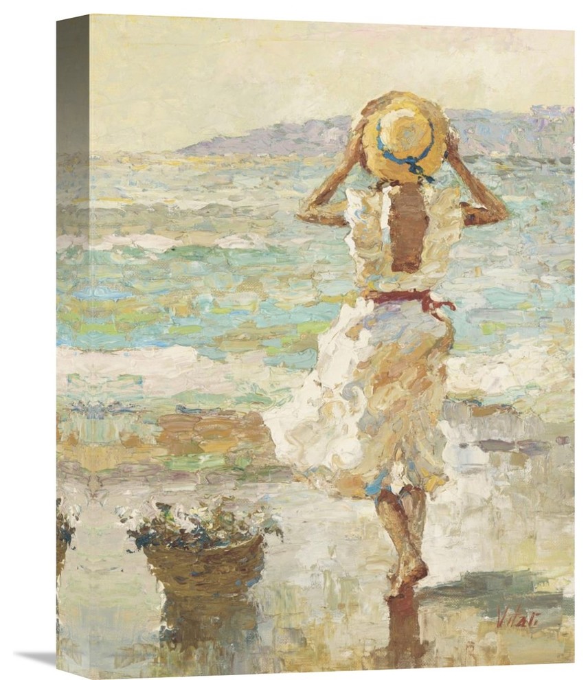 "Seaside Summer I" Stretched Canvas Giclee by Vitali, 12"x16"