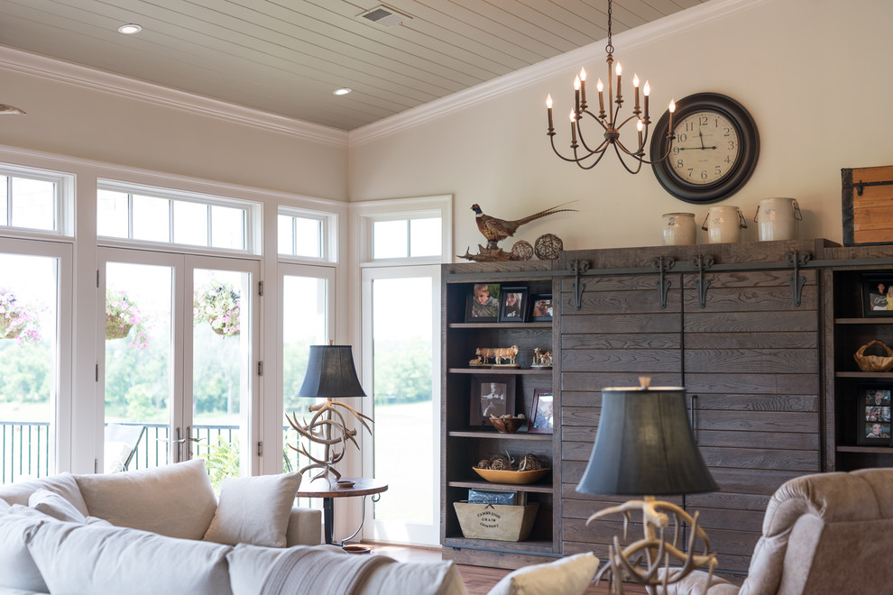 Home design - large transitional home design idea