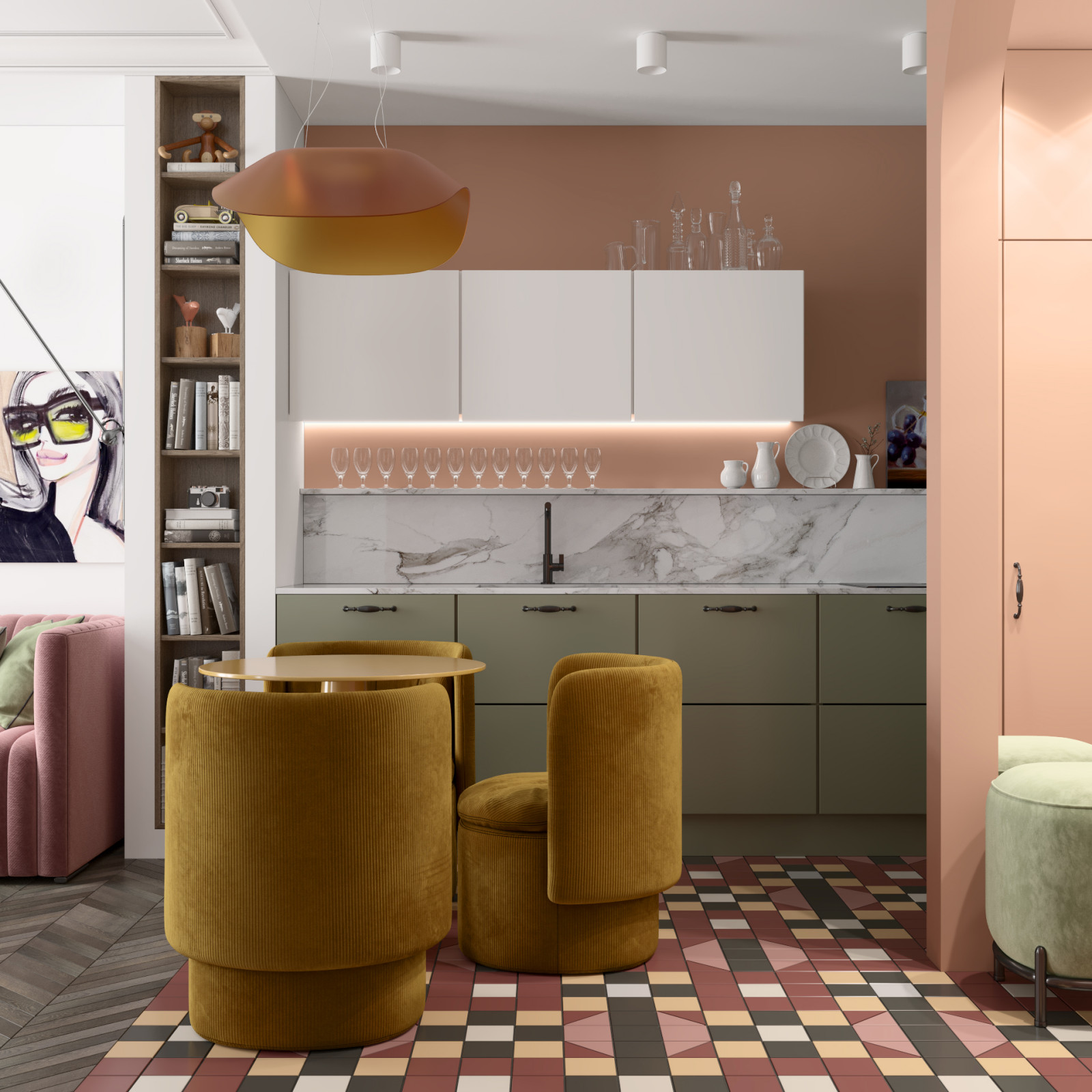 ДИЗАЙН-ПРОЕКТ МАЛЕНЬКОЙ КВАРТИРЫ В СТИЛЕ КИТЧ