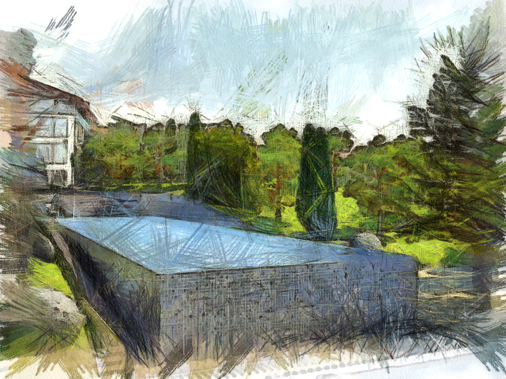 Благоустройство Бассейной зоны проект бассейна в "Вязовой роще" 2012г.