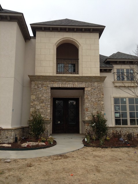 Custom Residence in Bixby, Ok trendy-hus-og-facade