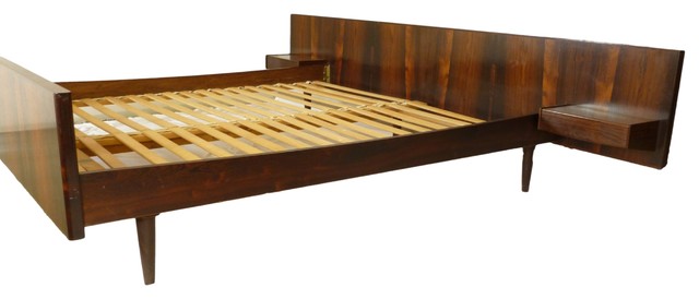 Mid Century Danish Rosewood Platform Bed - Midcentury - Platform Beds ...