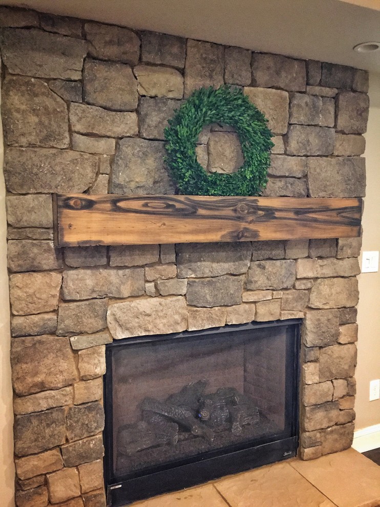 Mountain style basement photo in Atlanta