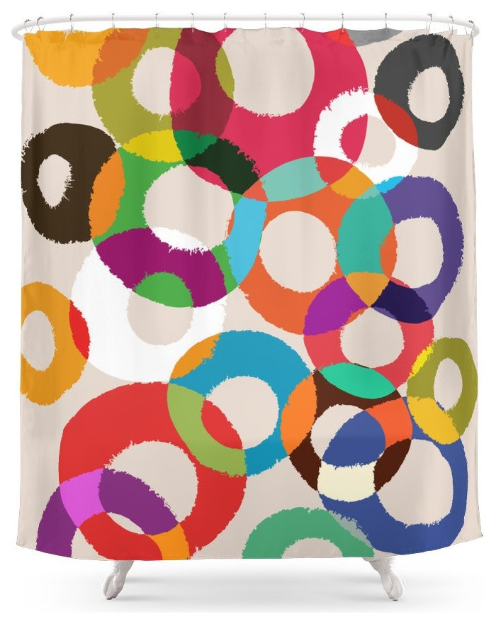 Loop Hoop Shower Curtain Contemporary Shower Curtains by Society6