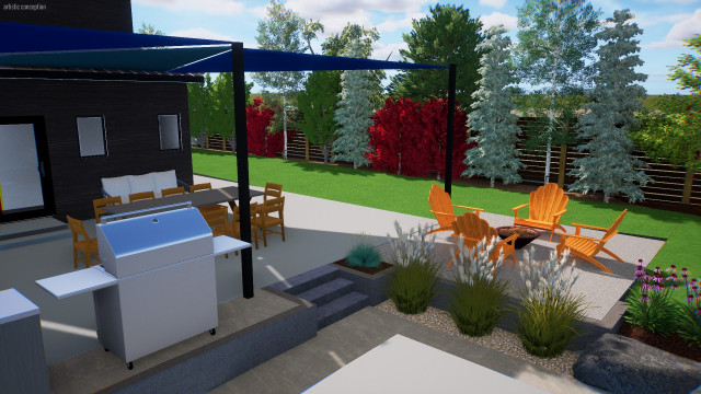 Landscape Design Samples transitional-rendering