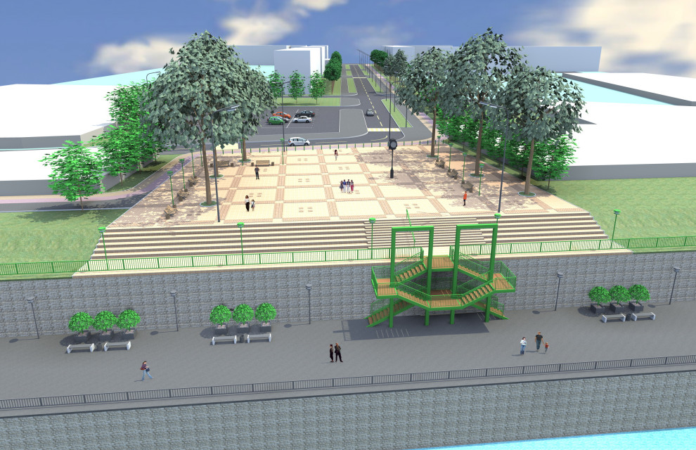 благоустройство перекрестка ул.Кировской и Набережной