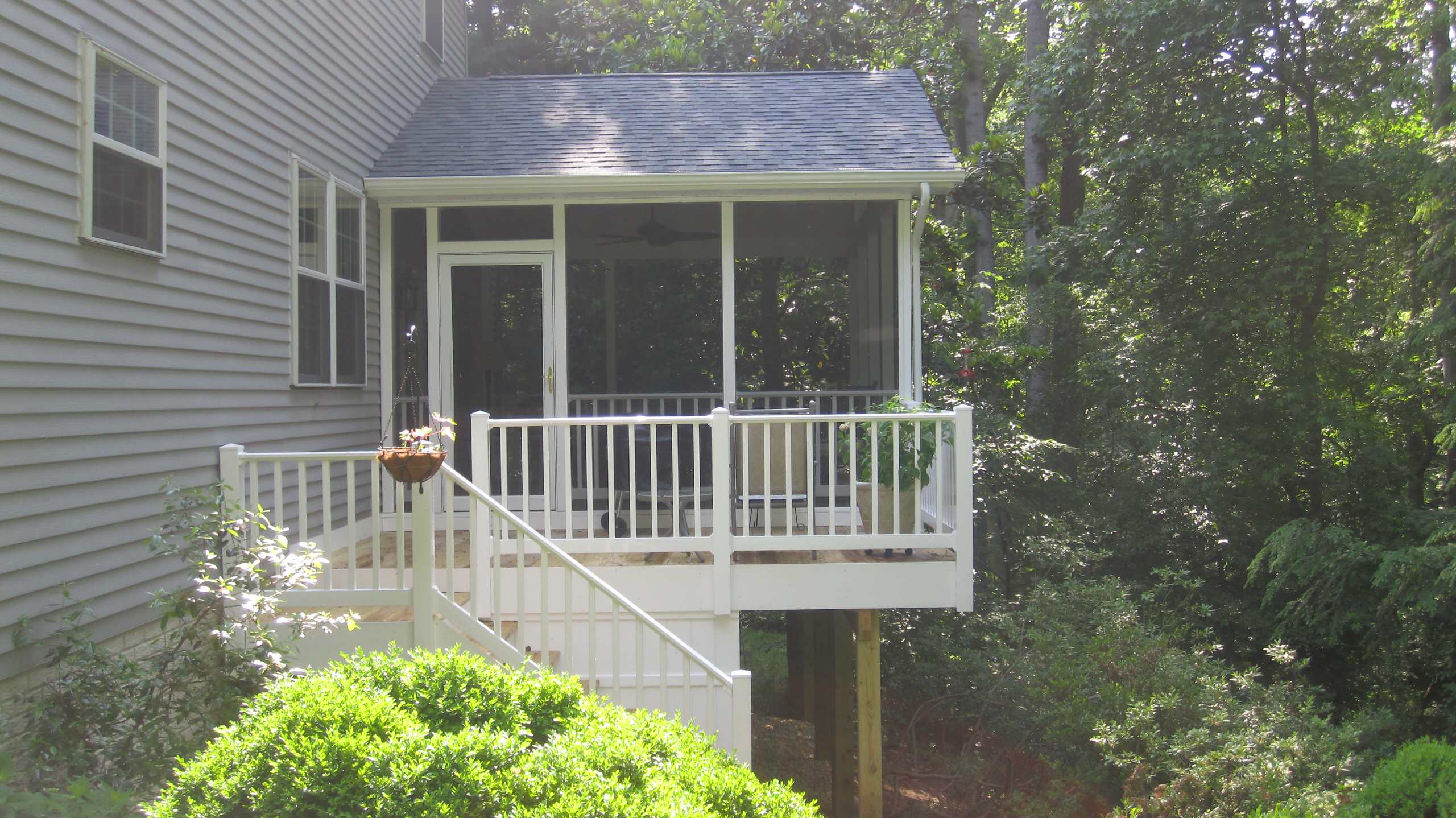 Screened-in porch and deck